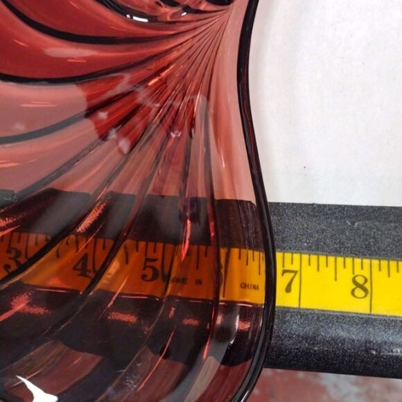 Vintage Moroccan Amethyst Hazelware Hazel Atlas Seashell Snack Plate & Cup - Picture 11 of 13